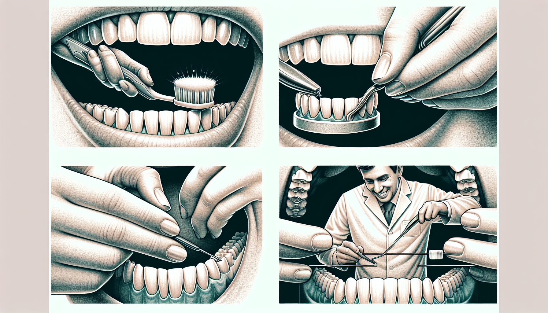 Illustration of caring for veneers