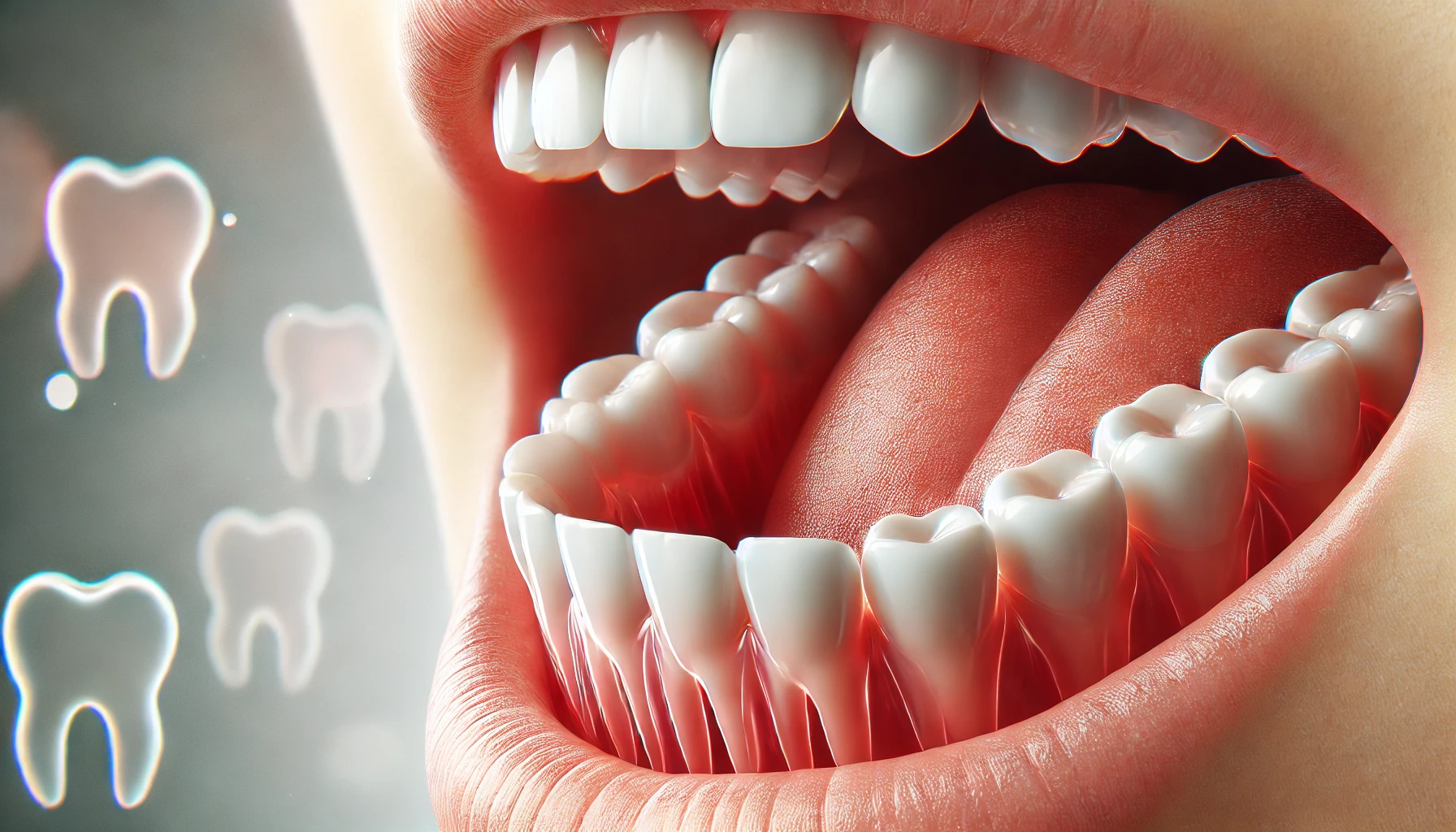 A close-up view of healthy gums and teeth, highlighting dental health.                                                                                                                    you may    if the teeth may   to a of a  is a   the tooth